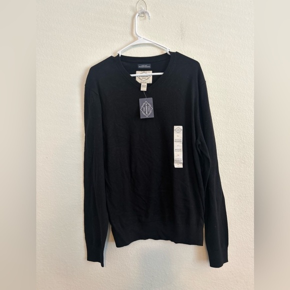 NWT St. John's bay large black men's sweater super soft - Picture 1 of 5